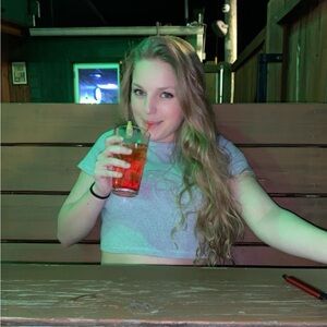 Blue and White Striped Brandy Melville Top